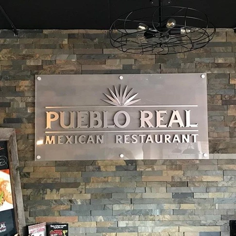 Frosted 3D Sign for Pueblo Real Mexican Restaurant