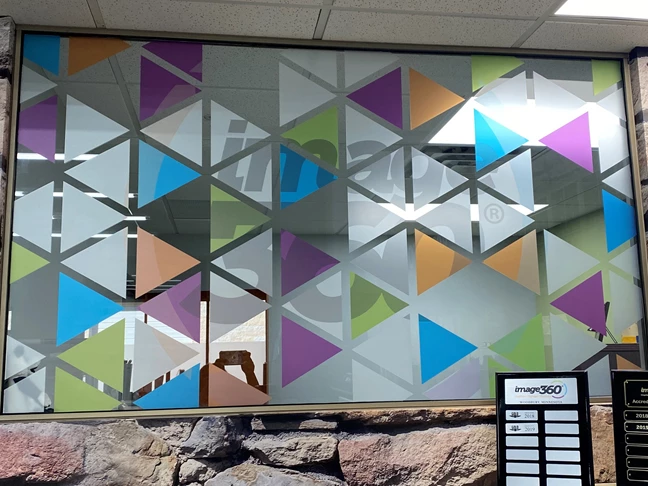 Colorful Triangle Window Decals