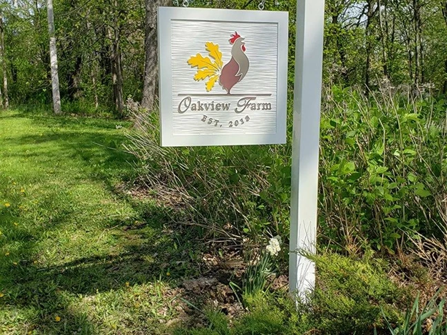 Carved Outdoor Sign with Logo