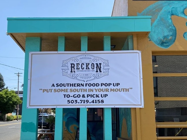 Outdoor Banner for Pop Up Restaurant