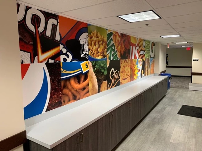 Custom Wall Graphic Montage of Snacks