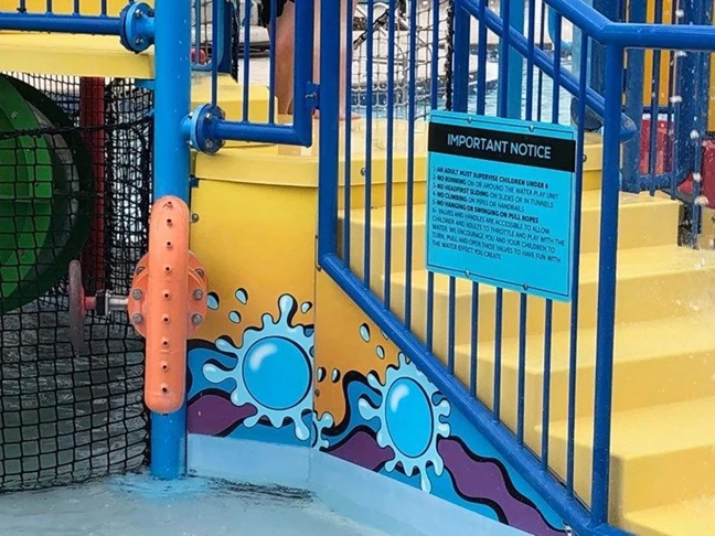 Safety Sign for Waterpark