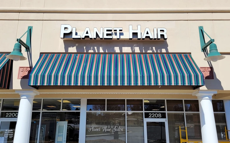 Planet Hair Storefront Channel Letters
